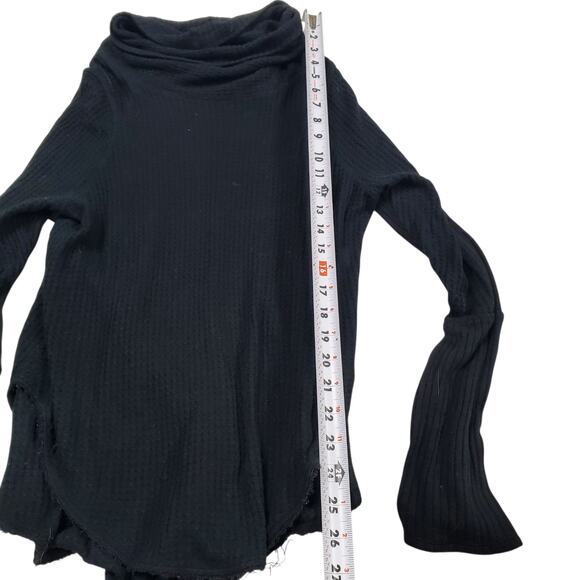 We The Free Black Cowl Neck Long-Sleeved Tunic Top - Small - Picture 5 of 5